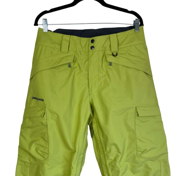 Patagonia Mens M SnowShot Pants H2no Waterproof Peppergrass Green Light Stains - Picture 3 of 16